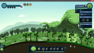 Screenshot of game with HUD.
